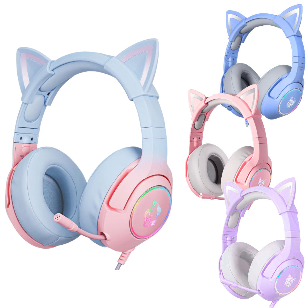 Onikuma K9 3.5mm Wired Gaming Headset Removable Cat Ears