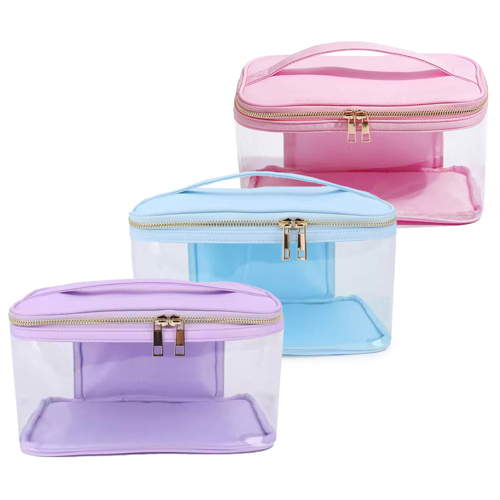 Cosmetic Bag with Transparent Sides