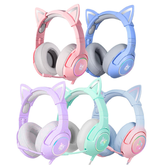 ONIKUMA K9 Gaming Headset with Cat Ears
