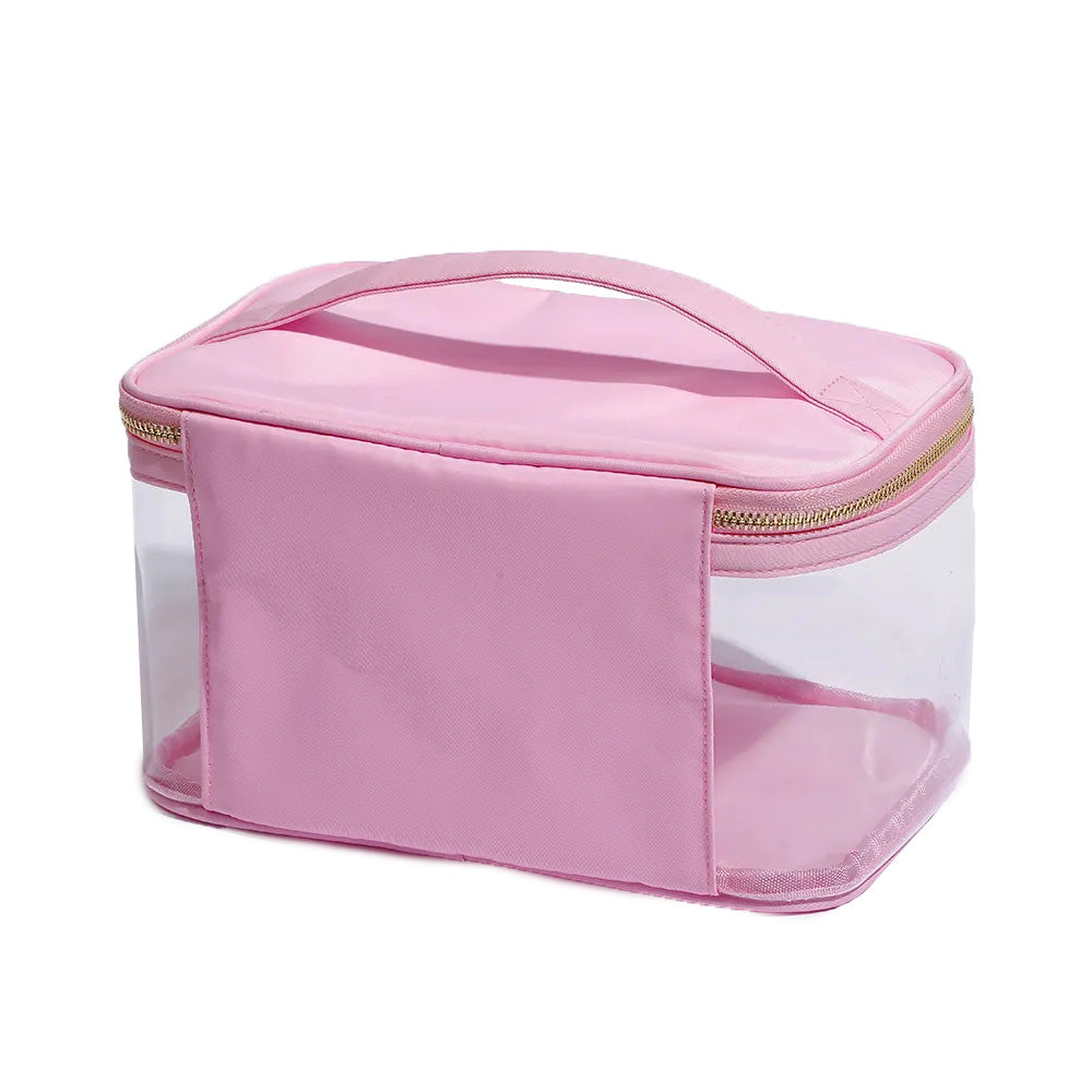 Cosmetic Bag with Transparent Sides